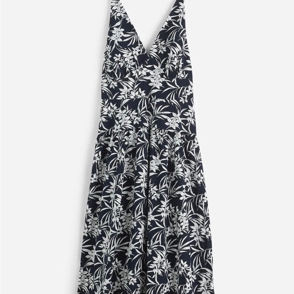 NWT Madewell Smocked Halter Midi Dress in Poplin - deep indigo - size 6 - Picture 5 of 12